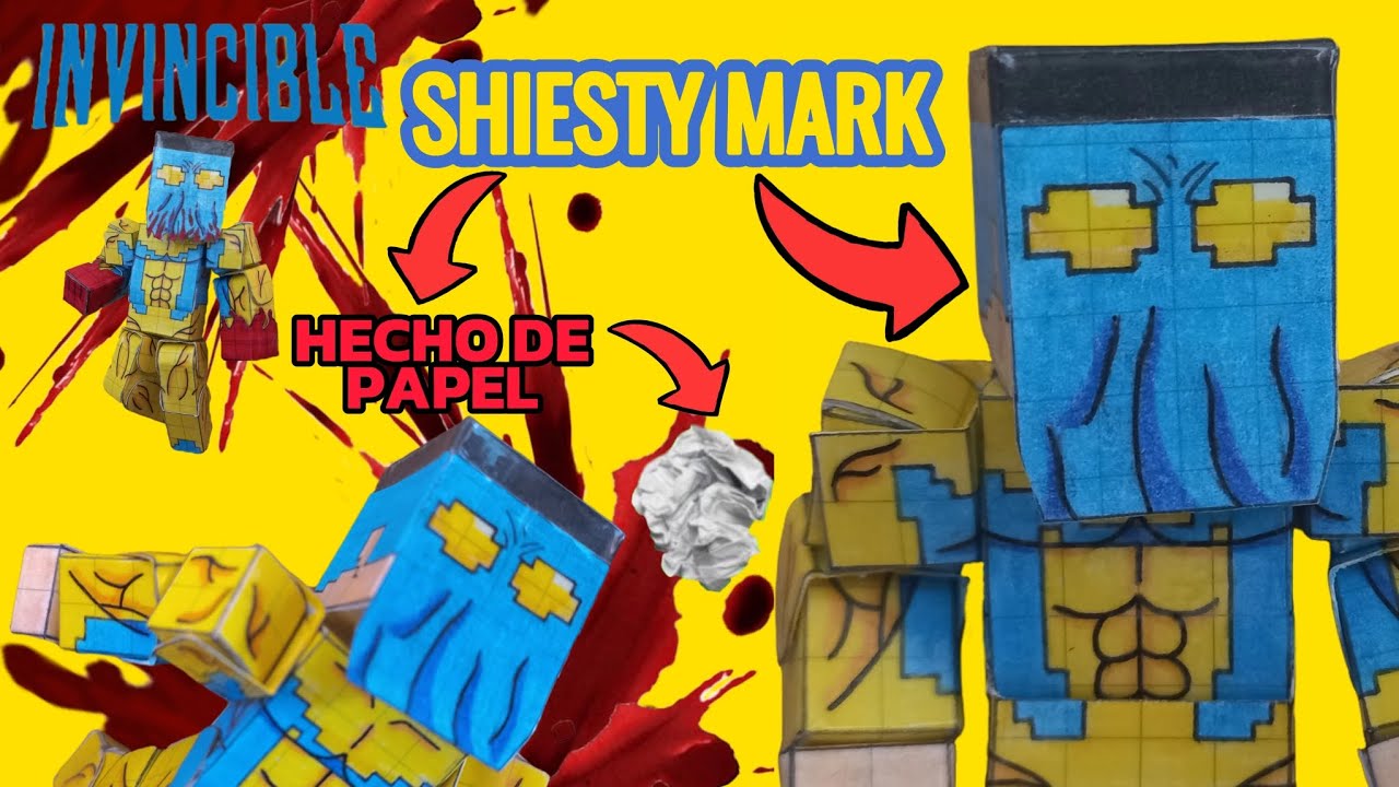Como hacer tu figura de Shiesty Mark hecho de papel y movible, estilo Minecraft (INVINCIBLE)
