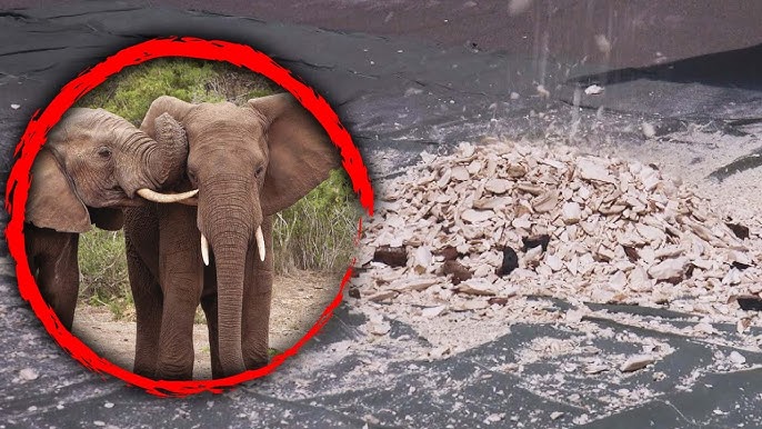 11 Million Worth Of Elephant Tusks Crushed In Nigeria