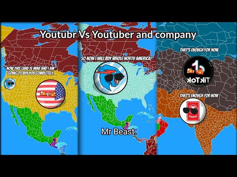 Mr beast Bought entire American Continent|War of YouTubers#entertainment#countryballs#humor#ohio