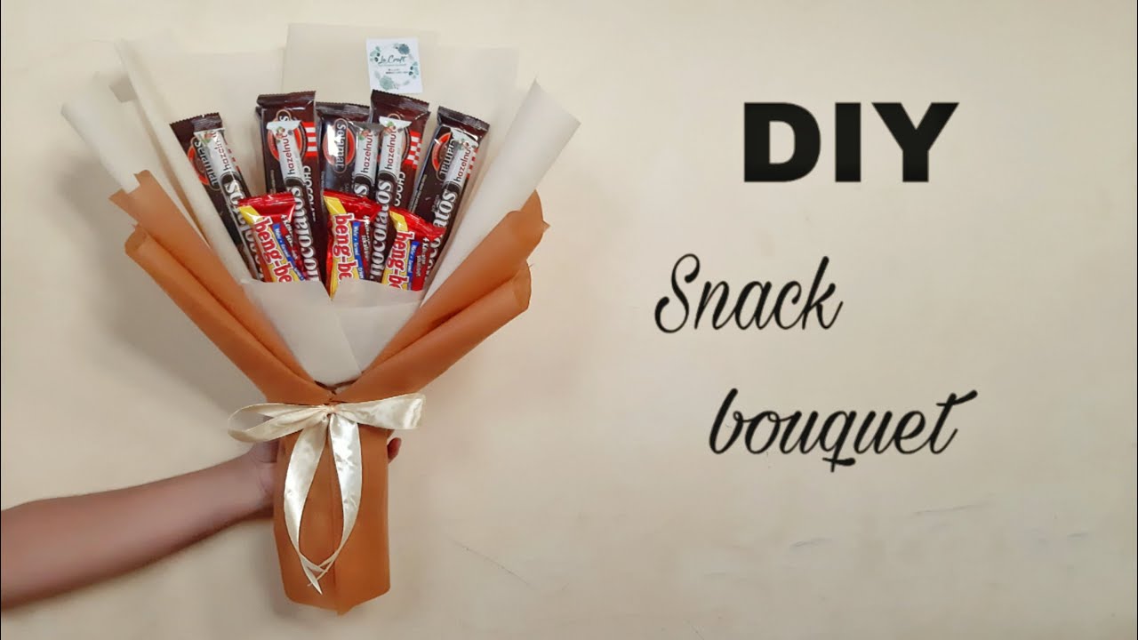 DIY Chocolate bouquet tutorial - cara membuat buket coklat/snack