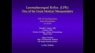 04282020 Laryngopharyngeal Reflux Lpr The Great Medical Masquerader