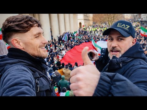 Manchester - ANTIFA kick off over Iran demonstration against Islamic regime!