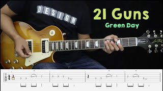 Video thumbnail of "21 GUNS - Green Day - Instrumental Guitar Cover + TAB"