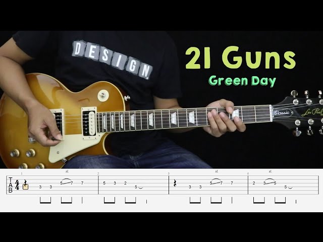 21 GUNS - Green Day - Instrumental Guitar Cover + TAB class=