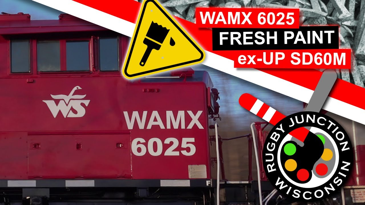 WAMX 6025 in New Wisconsin & Southern SD60M Paint Scheme at Rugby ...