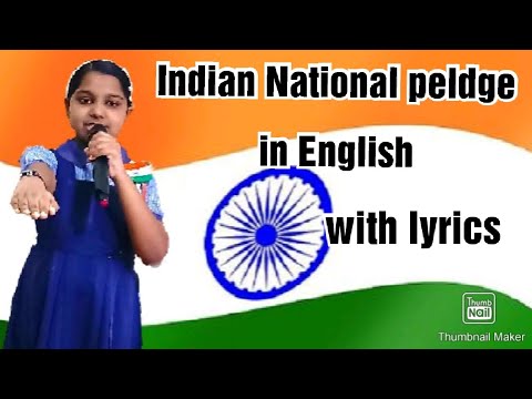 Indian National Pledge In English With Lyrics   School AssemblyIndia is myCountry