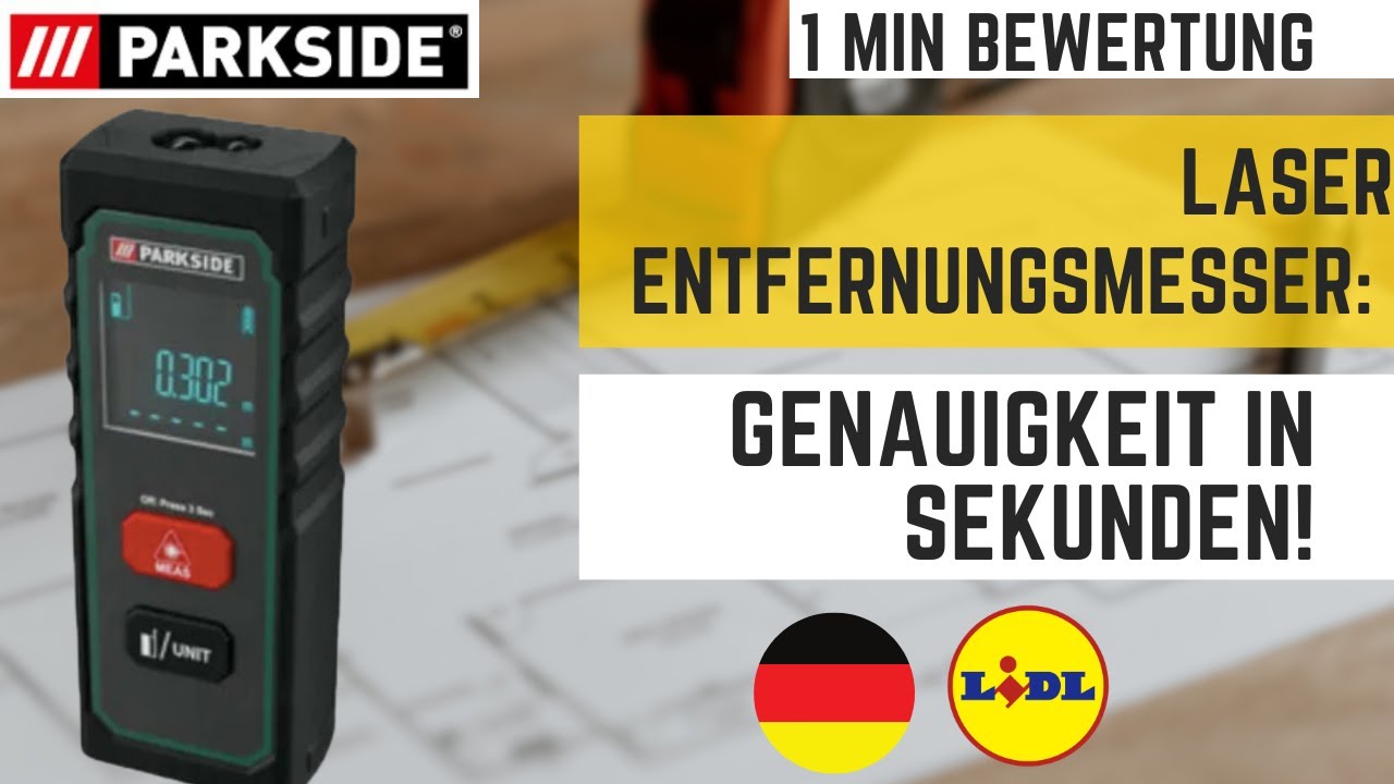 LASER-ENTFERNUNGSMESSER PARKSIDE 20M A4 PLEM 20 DEUTSCHLAND DEUTSCH LIDL -  YouTube