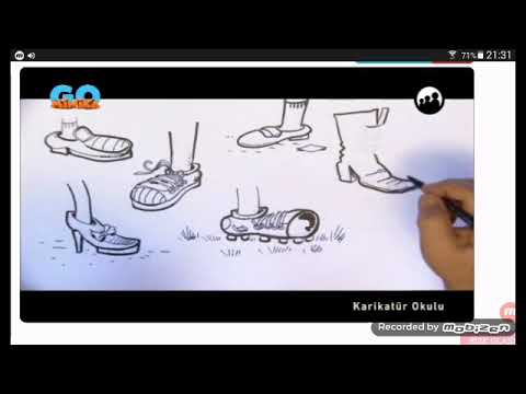Karikatür Okulu Topuklu Ayaklarınız Terlik