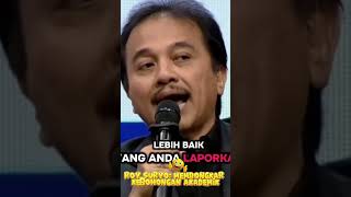 Roy Suryo: membongkar kebohongan akademik