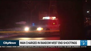 Man, 20, charged in series of random west end shootings