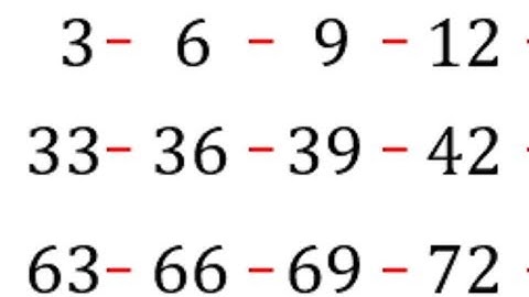 Los numeros de 3 en 3 hasta el 300