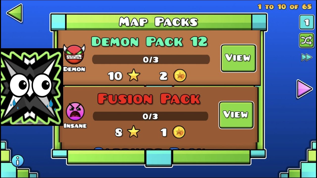 Beating every map pack in Geometry dash day 1