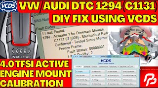 Audivw Dtc 1294 C1131 Fix Diy Using Vcds 4.0Tfsi Engine Mount Calibration How-To Vag-Com