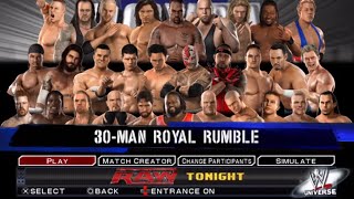 WWE  SMACKDOWN VS RAW 2011 - [30 MAN ROYAL RUMBLE MATCH]