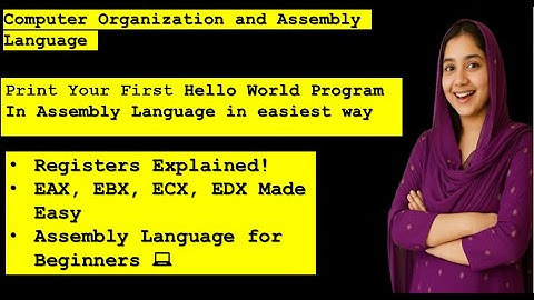 Hello World in Assembly | EAX, EBX, ECX, EDX Explained for Beginners