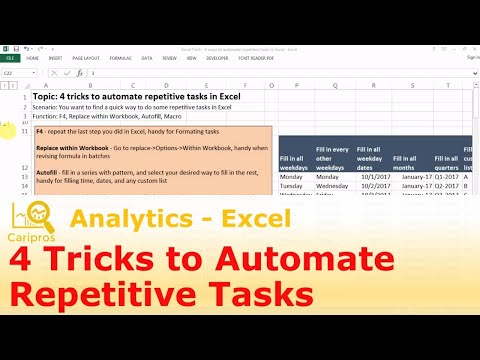 4 Ways to Automate Repetitive Tasks in Excel - Excel Trick