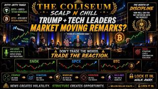 🏛️ The Coliseum – Trump + Tech Leaders | Market Moving Remarks | Million Dollar Scalps