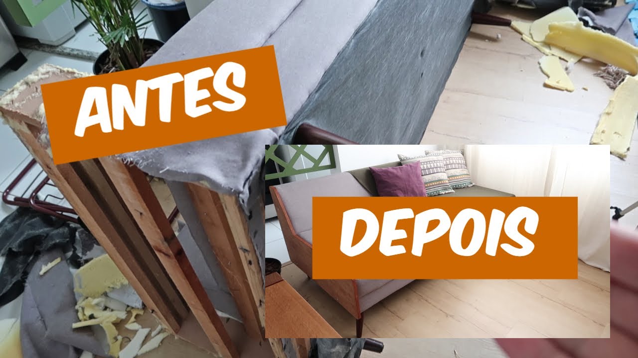 O SOFÁ ESTÁ PRONTO! reformando o sofá em casa EP. 2 YouTube