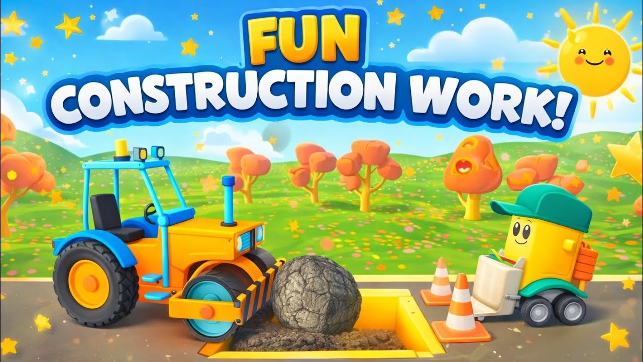 ​🛣️ Chalo Sadak Theek Karte Hain! | Road Roller Assembly & Fun Learning