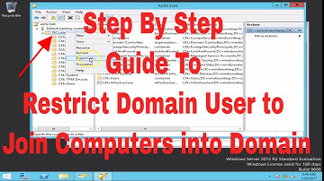 Restrict Domain Users to Join Computers Into Domain | Windows Server 2012 R2