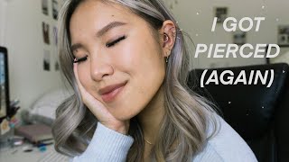 i was bored so i got 2 ear piercings // double helix vlog