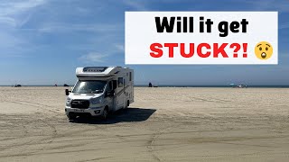 Driving a Motorhome onto a BEACH- Is this a bad idea?! 😬 by Wandering Bird Motorhome Adventures 4,237 views 10 months ago 4 minutes, 11 seconds