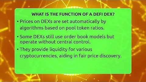 What Is The Function Of A DeFi DEX? - CryptoBasics360.com