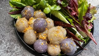 Sakoo Yat Sai / Sakoo Sai Moo - Tapioca Dumplings - Testing How to Naturally Color Them Too!