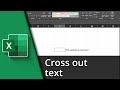 How to strikethrough in Excel | Cross out text in Excel ✅ Tutorial