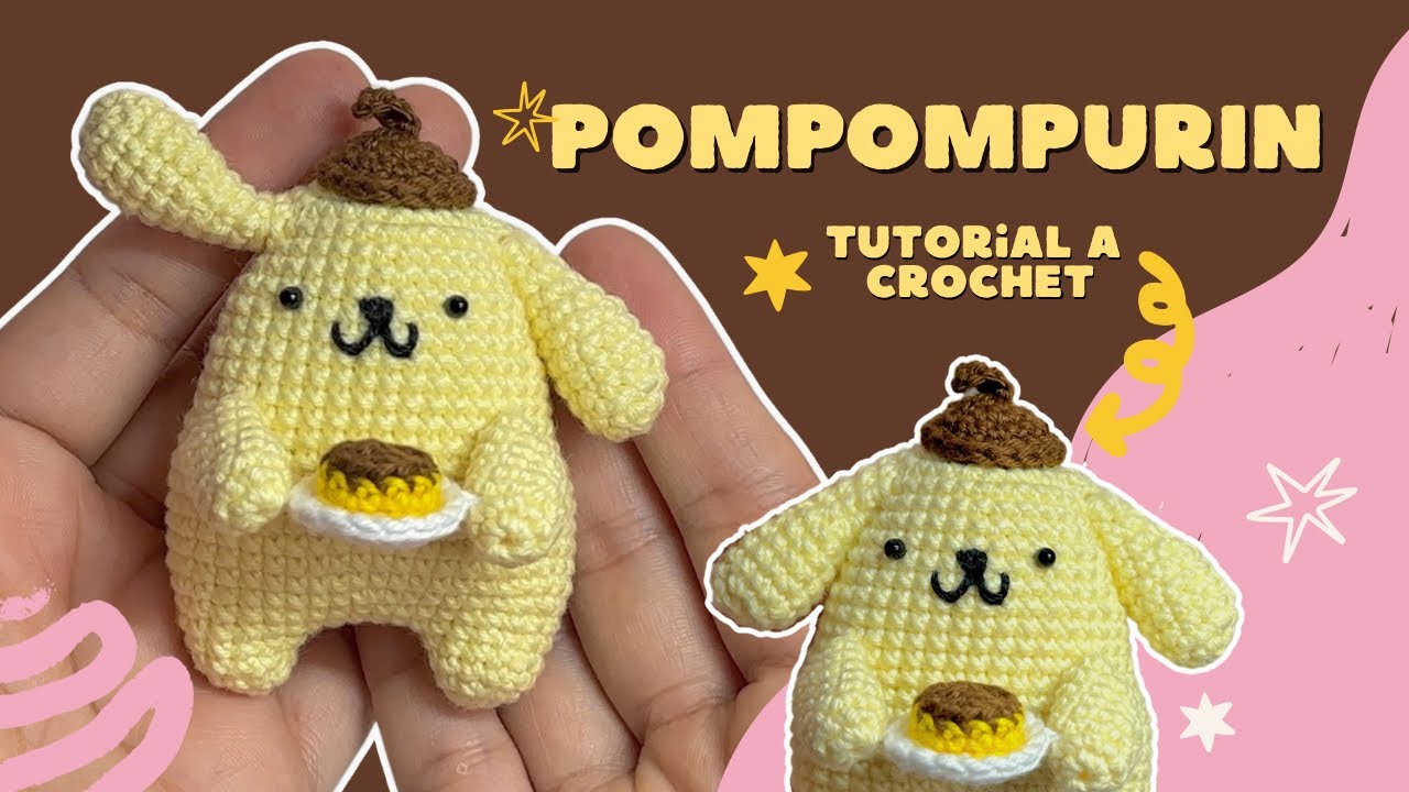 POMPOMPURIN Amigurumi a Crochet 💛| Patrón gratuito paso a paso | Sanrio Amigurumi