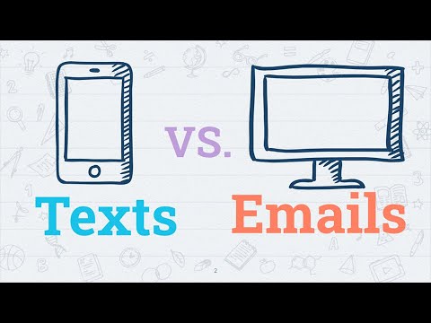 텍스트 vs. 이메일-사용시기