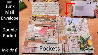 JUNK MAIL ENVELOPE Idea ⭐ Junk Journal POCKET Tutorial ✅