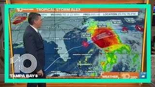 Tracking the Tropics: Tropical Storm Alex expected to die out later in the Atlantic