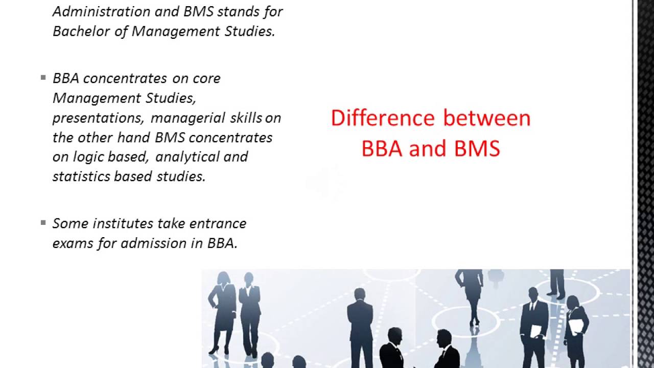 Difference Between BBA And BMS YouTube Difference Between BBA And BMS YouTube