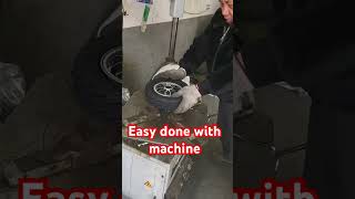 Tire replacement machine easy done work #￼tirereplacement #tyre #tyrereplacement