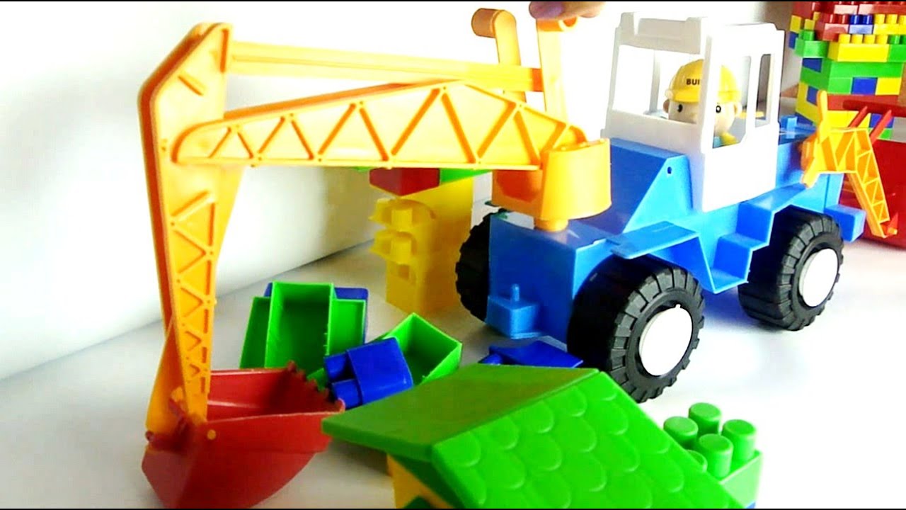 Собираем Экскаватор. Мультик про рабочие машины. Excavator for children