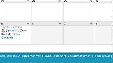 II. Creating Calendar Events - Salesforce FastStart - Salesforce.com Training