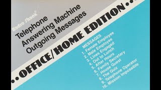 Radio Shack Telephone Answering Machine Outgoing Messages Office/Home Edition
