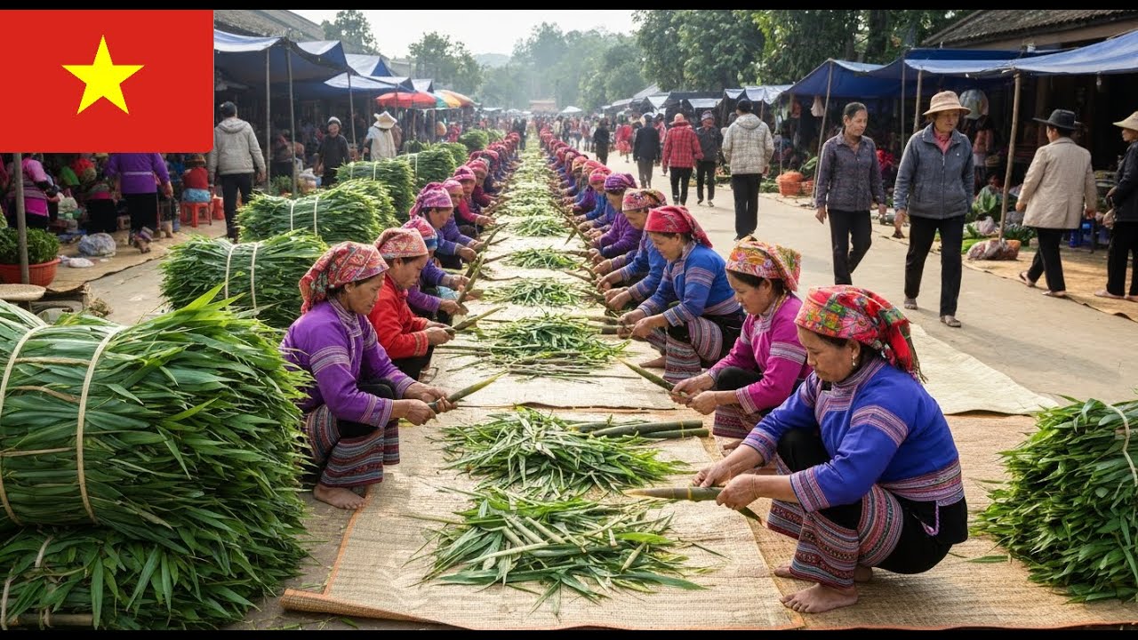 New Year Market Atmosphere in Vietnam | Real Local Life