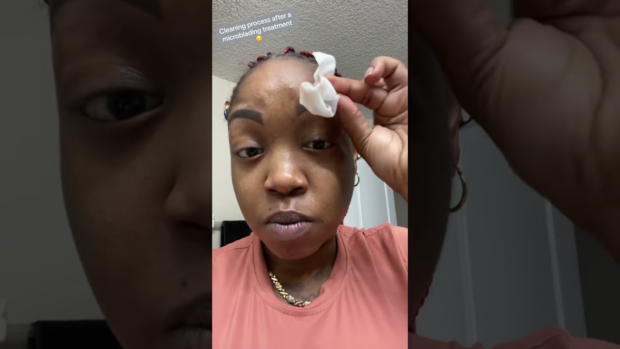 Clean my microblading treatment with me😌