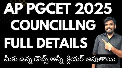 Ap pgcet 2025 councillng process | web options | document verification #appgcet #pgcet
