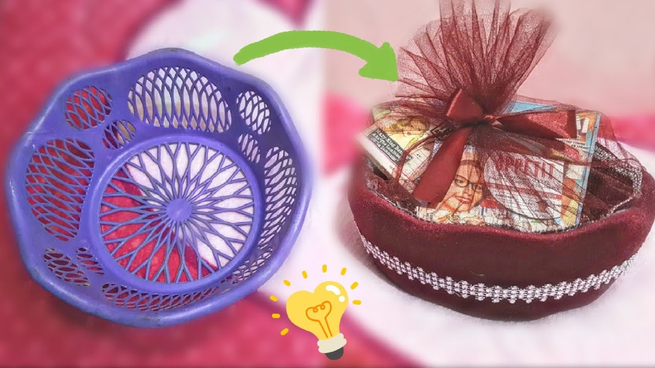 تغليف سلة تركية لجهاز العروس👸 || إعادة تدوير سلة قديمة♻️
