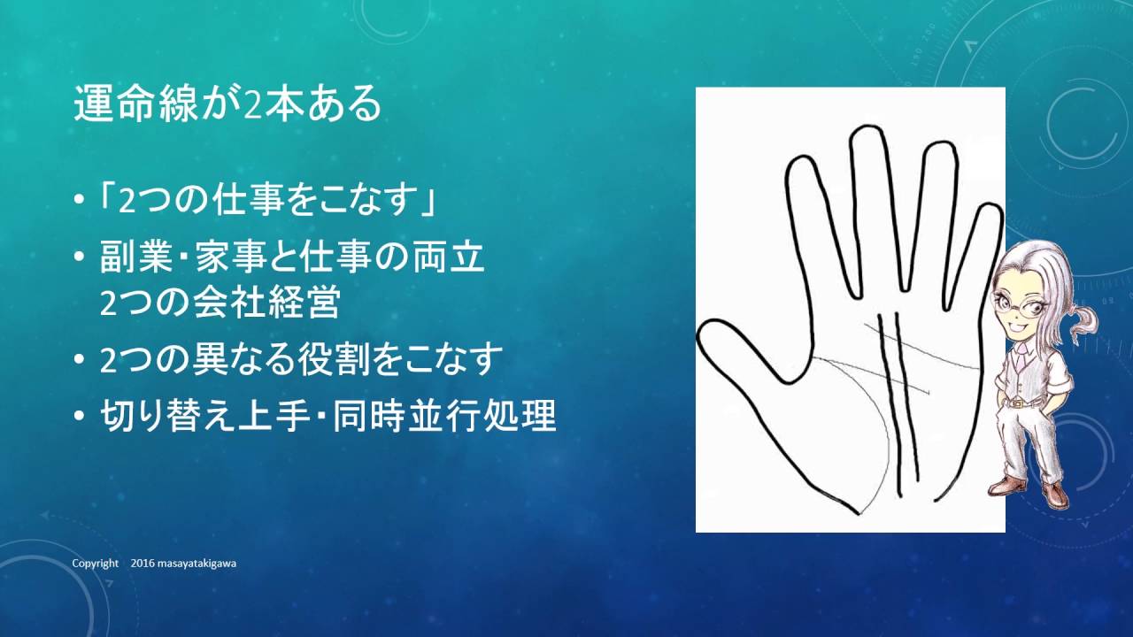 運命線が2本ある二重運命線の正しい見方 Youtube