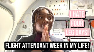 A WEEK IN THE LIFE OF A FLIGHT ATTENDANT Part 1 | FOUR LEG DAYS!