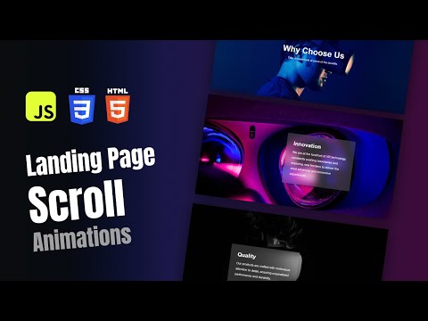 Modern Scroll Animation Landing Page From Scratch | HTML, CSS, JS