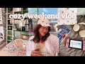 Cozy Weekend Vlog 📖🤎☕️ reading, gaming, hobbies, and slooowing it down
