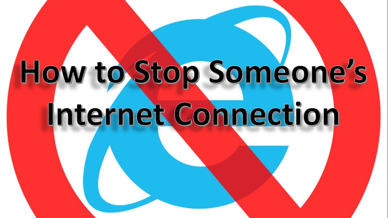 How To Stop Someone'S Internet By Just One Click