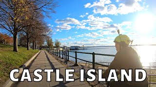 Ride to Castle Island from Downtown Boston in November 2022