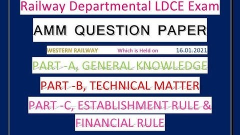 AMM QUESTION PAPER WR