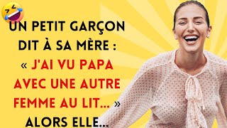 Blague Du Jour! 🤣 Papa Avec Une Autre Femme Au Lit… Blagues Drôles 🤣